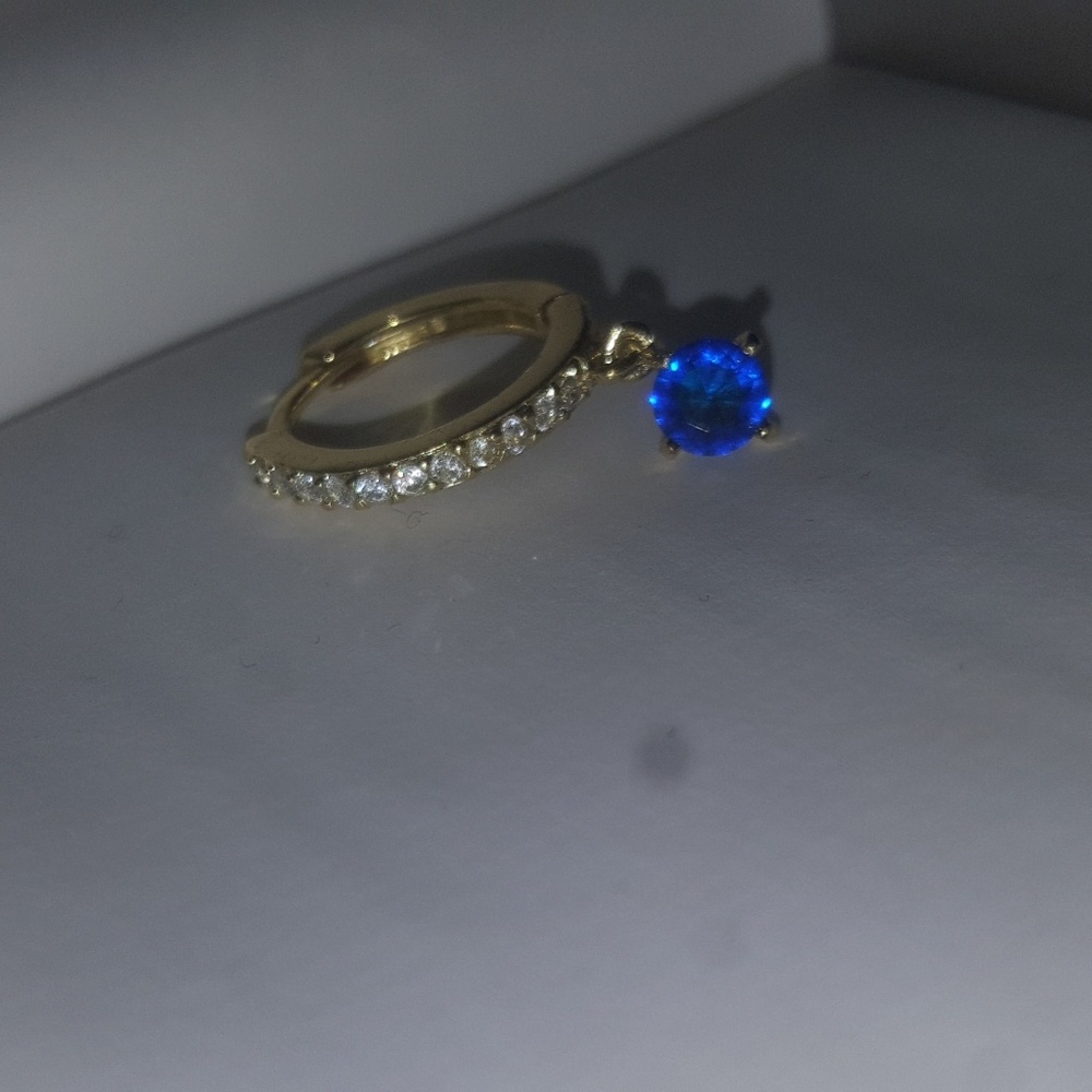 GOLD AND BLUE SAPPHIRE EARRINGS💙